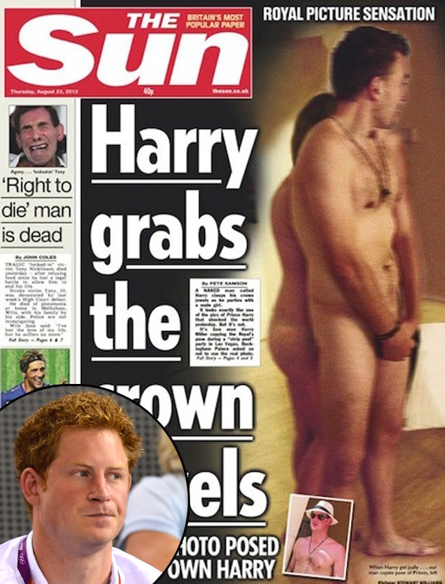 Prince Harry Naked Photos Blackout: U.K. Papers Get Creative - E! Online